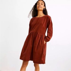 J Crew Corduroy empire waist dress XS